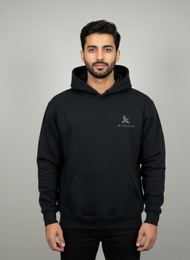 Saaya Obsidian - Vintage Black Hoodie