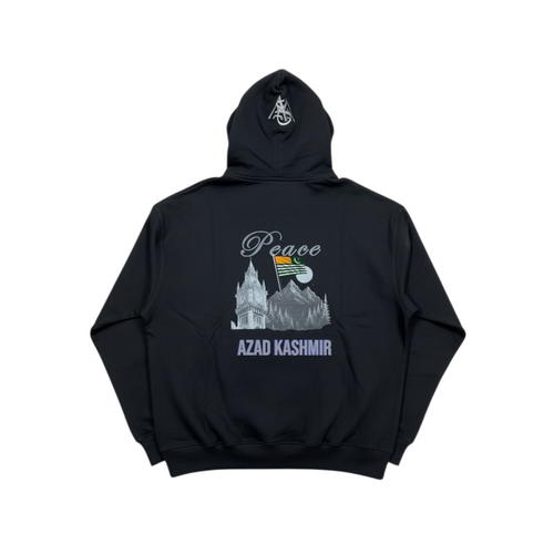 AlifAin Peace Azad Kashmir hoodie, front view