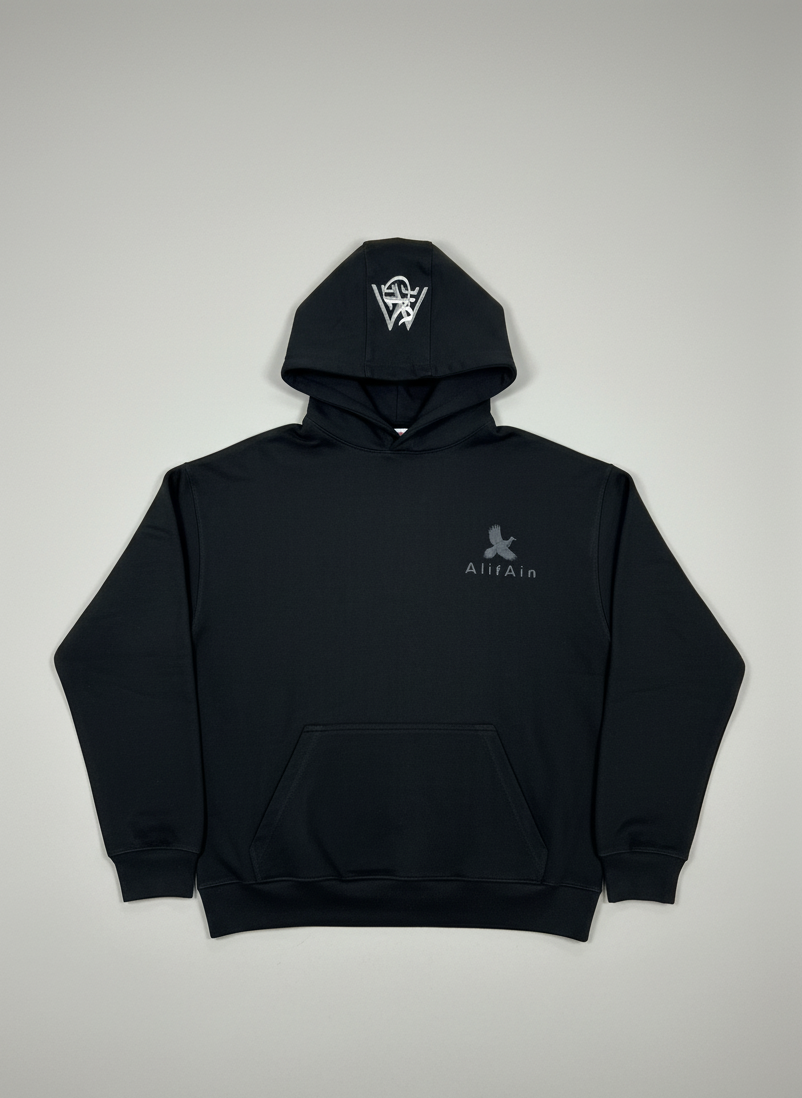 Saaya Obsidian - Vintage Black Hoodie