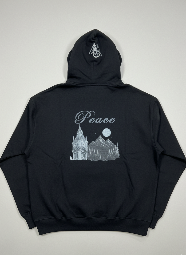 Saaya Obsidian - Vintage Black Hoodie