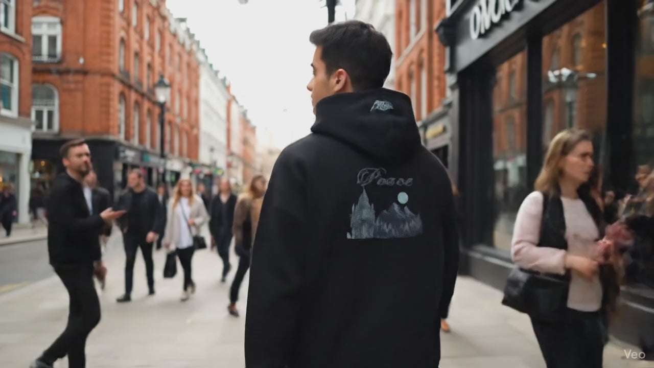 Saaya Obsidian - Vintage Black Hoodie