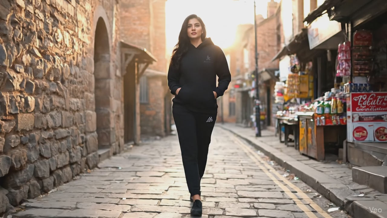 Saaya Obsidian - Vintage Black Hoodie